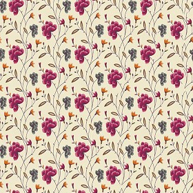 Textures   -   MATERIALS   -   WALLPAPER   -  Floral - Floral wallpaper texture seamless 11003