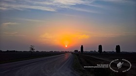 Textures   -   BACKGROUNDS &amp; LANDSCAPES   -  SUNRISES &amp; SUNSETS - Sunrise background with provincial road 17714