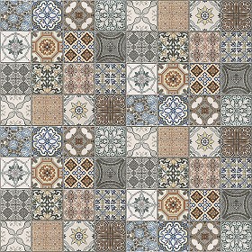 Textures   -   ARCHITECTURE   -   TILES INTERIOR   -   Ornate tiles   -  Patchwork - Patchwork tile texture seamless 16611