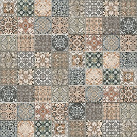 Textures   -   ARCHITECTURE   -   TILES INTERIOR   -   Ornate tiles   -  Patchwork - Patchwork tile texture seamless 16612