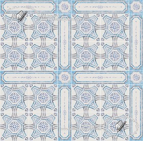 Textures   -   ARCHITECTURE   -   TILES INTERIOR   -   Ornate tiles   -  Geometric patterns - Ceramic floor tile geometric patterns texture seamless 18884