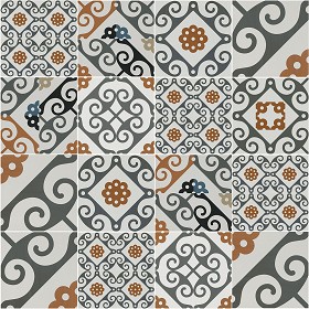 Textures   -   ARCHITECTURE   -   TILES INTERIOR   -   Ornate tiles   -  Patchwork - Patchwork tile texture seamless 16613