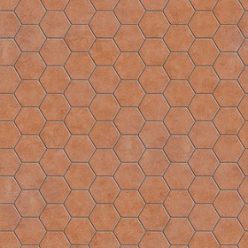 Textures   -   ARCHITECTURE   -   TILES INTERIOR   -  Terracotta tiles - Tuscany hexagonal terracotta tile texture seamless 16036