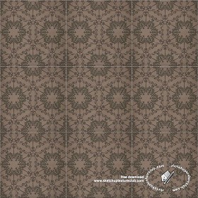 Textures   -   ARCHITECTURE   -   TILES INTERIOR   -   Ornate tiles   -  Mixed patterns - Ceramic ornate tile texture seamless 20254