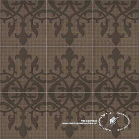 Textures   -   ARCHITECTURE   -   TILES INTERIOR   -   Ornate tiles   -  Mixed patterns - Ceramic ornate tile texture seamless 20255
