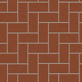 Textures   -   ARCHITECTURE   -   PAVING OUTDOOR   -   Terracotta   -  Herringbone - Cotto paving herringbone outdoor texture seamless 06753
