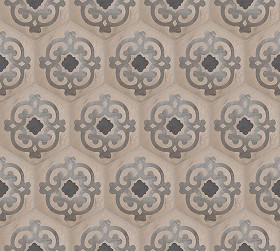 Textures   -   ARCHITECTURE   -   TILES INTERIOR   -  Hexagonal mixed - Concrete hexagonal tile texture seamless 20287