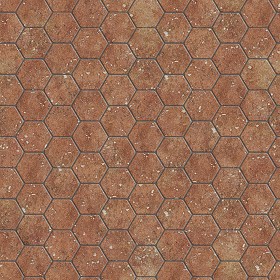 Textures   -   ARCHITECTURE   -   TILES INTERIOR   -  Terracotta tiles - Tuscany hexagonal old terracotta red tile texture seamless 16042