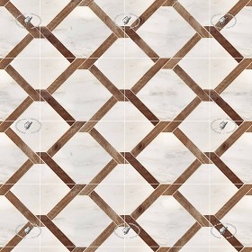 Textures   -   ARCHITECTURE   -   TILES INTERIOR   -   Marble tiles   -  Marble geometric patterns - White floor marble and wood texture seamless 21144