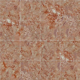 Textures   -   ARCHITECTURE   -   TILES INTERIOR   -   Marble tiles   -  Red - Breccia partridge red marble floor tile texture seamless 14615