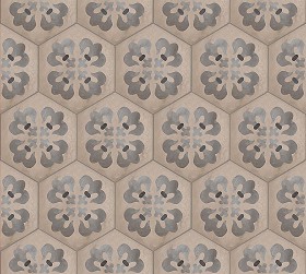 Textures   -   ARCHITECTURE   -   TILES INTERIOR   -  Hexagonal mixed - Concrete hexagonal tile texture seamless 20291