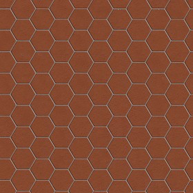 Textures   -   ARCHITECTURE   -   TILES INTERIOR   -  Terracotta tiles - Tuscany hexagonal terracotta red tile texture seamless 16096