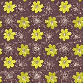 Textures   -   MATERIALS   -   WALLPAPER   -  Floral - Floral wallpaper texture seamless 11018