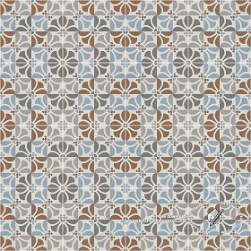 Textures   -   ARCHITECTURE   -   TILES INTERIOR   -   Ornate tiles   -  Mixed patterns - Ceramic ornate tile texture seamless 20265