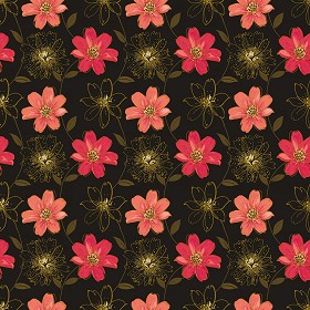 Textures   -   MATERIALS   -   WALLPAPER   -  Floral - Floral wallpaper texture seamless 11019