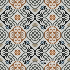 Textures   -   ARCHITECTURE   -   TILES INTERIOR   -   Ornate tiles   -  Mixed patterns - Ceramic ornate tile texture seamless 20266