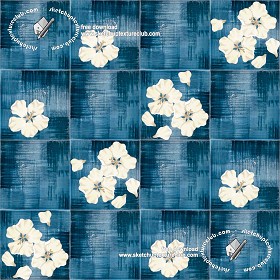 Textures   -   ARCHITECTURE   -   TILES INTERIOR   -   Ornate tiles   -  Floral tiles - Ceramic floral tiles texture seamless 19201