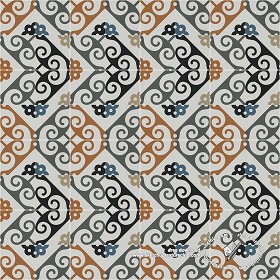 Textures   -   ARCHITECTURE   -   TILES INTERIOR   -   Ornate tiles   -  Mixed patterns - Ceramic ornate tile texture seamless 20267
