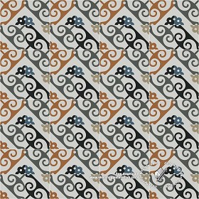 Textures   -   ARCHITECTURE   -   TILES INTERIOR   -   Ornate tiles   -  Mixed patterns - Ceramic ornate tile texture seamless 20268