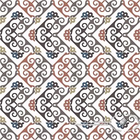 Textures   -   ARCHITECTURE   -   TILES INTERIOR   -   Ornate tiles   -  Mixed patterns - Ceramic ornate tile texture seamless 20269
