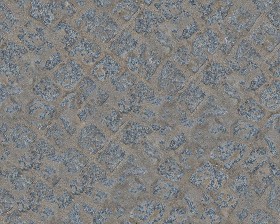 Textures   -   ARCHITECTURE   -   ROADS   -   Paving streets   -  Damaged cobble - Dirt street paving cobblestone texture seamless 17014