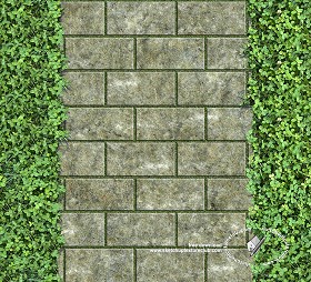 Textures   -   ARCHITECTURE   -   PAVING OUTDOOR   -  Parks Paving - Dirty concrete park paving texture seamless 18704
