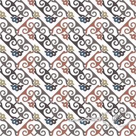 Textures   -   ARCHITECTURE   -   TILES INTERIOR   -   Ornate tiles   -  Mixed patterns - Ceramic ornate tile texture seamless 20271