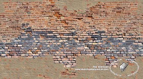 Textures   -   ARCHITECTURE   -   BRICKS   -  Damaged bricks - Old damaged bricks texture seamless 18108