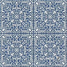 Textures   -   ARCHITECTURE   -   TILES INTERIOR   -   Ornate tiles   -  Mixed patterns - Ceramic ornate tile texture seamless 20274