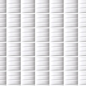 Textures   -   ARCHITECTURE   -   DECORATIVE PANELS   -   3D Wall panels   -  White panels - White interior 3D wall panel texture seamless 02974