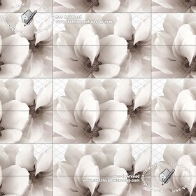 Textures   -   ARCHITECTURE   -   TILES INTERIOR   -   Ornate tiles   -  Floral tiles - Ceramic floral tiles texture seamless 19212