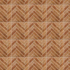 Textures   -   ARCHITECTURE   -   PAVING OUTDOOR   -   Terracotta   -  Herringbone - Cotto paving herringbone outdoor texture seamless 06777