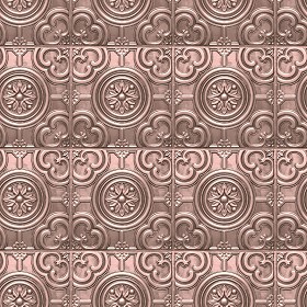 Textures   -   MATERIALS   -   METALS   -  Panels - Copper metal panel texture seamless 10444