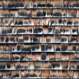 Textures   -   ARCHITECTURE   -   ROOFINGS   -  Shingles wood - Wood shingle roof texture seamless 03837