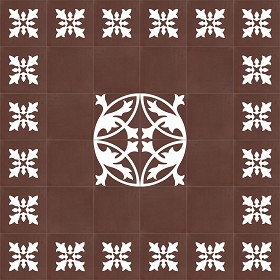 Textures   -   ARCHITECTURE   -   TILES INTERIOR   -   Cement - Encaustic   -  Encaustic - Traditional encaustic cement ornate tile texture seamless 13496