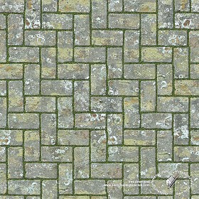 Textures   -   ARCHITECTURE   -   PAVING OUTDOOR   -  Parks Paving - Damaged stone park paving texture seamless 18818