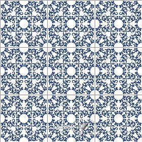 Textures   -   ARCHITECTURE   -   TILES INTERIOR   -   Ornate tiles   -  Mixed patterns - Ceramic ornate tile texture seamless 20315