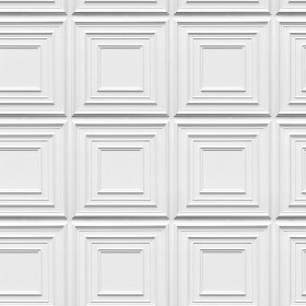 Textures   -   ARCHITECTURE   -   DECORATIVE PANELS   -   3D Wall panels   -  White panels - White interior ceiling tiles panel texture seamless 02993