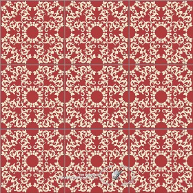 Textures   -   ARCHITECTURE   -   TILES INTERIOR   -   Ornate tiles   -  Mixed patterns - Ceramic ornate tile texture seamless 20321