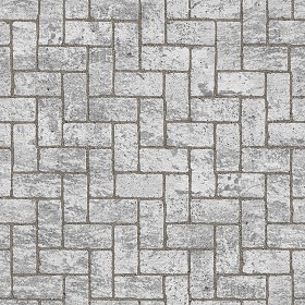Textures   -   ARCHITECTURE   -   PAVING OUTDOOR   -   Concrete   -  Herringbone - Concrete paving herringbone outdoor texture seamless 05862