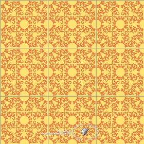 Textures   -   ARCHITECTURE   -   TILES INTERIOR   -   Ornate tiles   -  Mixed patterns - Ceramic ornate tile texture seamless 20323