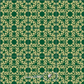 Textures   -   ARCHITECTURE   -   TILES INTERIOR   -   Ornate tiles   -  Mixed patterns - Ceramic ornate tile texture seamless 20324