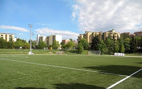 Textures   -   BACKGROUNDS &amp; LANDSCAPES   -  CITY &amp; TOWNS - Urban area with sports field landscape 19026