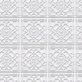 Textures   -   ARCHITECTURE   -   DECORATIVE PANELS   -   3D Wall panels   -  White panels - White interior ceiling tiles panel texture seamless 03015