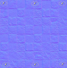 Textures   -   ARCHITECTURE   -   TILES INTERIOR   -   Cement - Encaustic   -   Cement  - Damaged cement concrete tile texture seamless 20848 - Normal