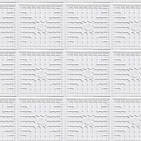 Textures   -   ARCHITECTURE   -   DECORATIVE PANELS   -   3D Wall panels   -  White panels - White interior ceiling tiles panel texture seamless 03018