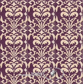 Textures   -   ARCHITECTURE   -   TILES INTERIOR   -   Ornate tiles   -  Mixed patterns - Relief ornate ceramic tile texture seamless 20344