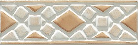 Textures   -   ARCHITECTURE   -   TILES INTERIOR   -   Mosaico   -  Mixed format - Border hand painted mosaic tile texture seamless 15629