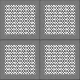 Textures   -   MATERIALS   -   METALS   -  Perforated - Gray ceiling perforated metal texture seamless 10568