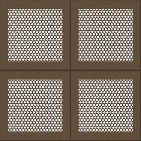 Textures   -   MATERIALS   -   METALS   -  Perforated - Brown ceiling perforated metal texture seamless 10569